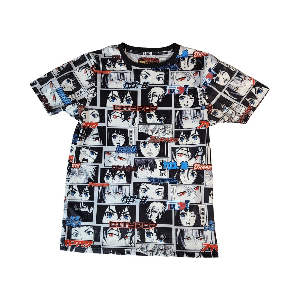 Drill Clothing Co Anime Manga Panel All Over Print T-Shirt Mens‎ Small City Pop